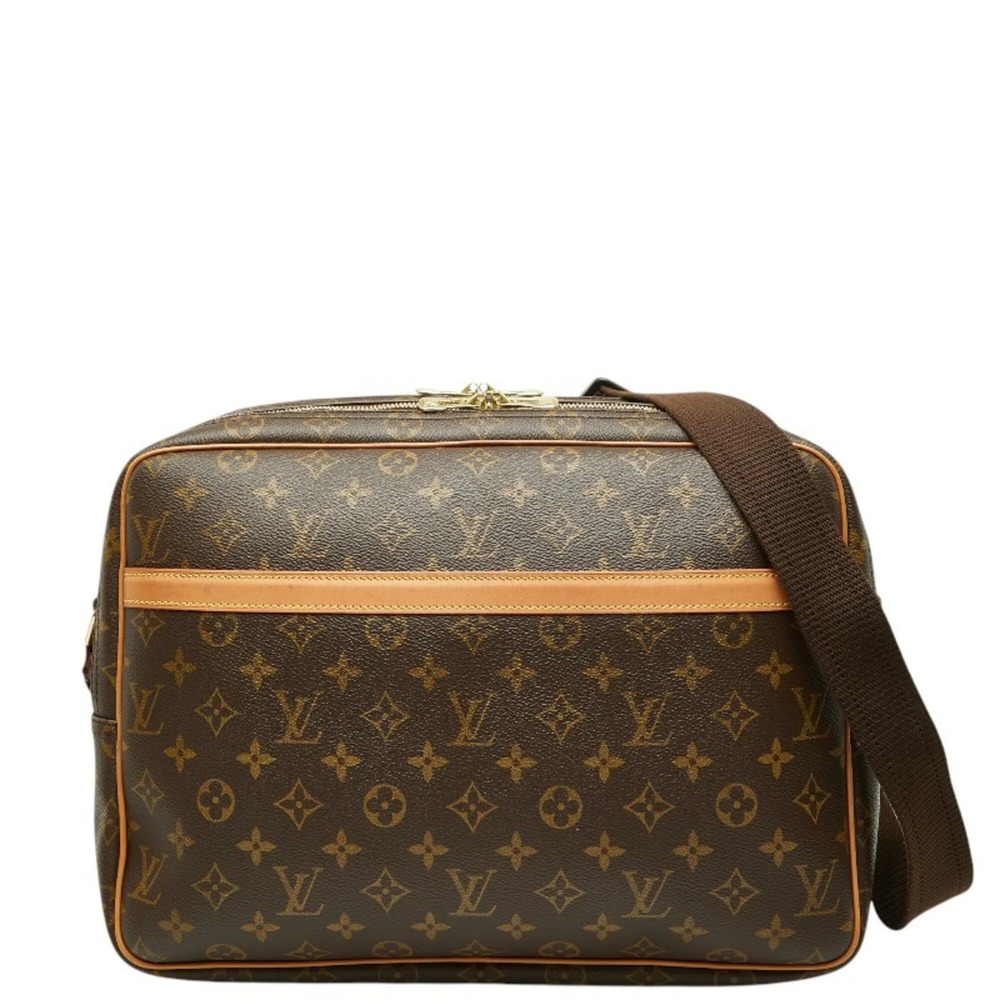 LOUIS VUITTON Authentic Brown Monogram Leather Shoulder Bag